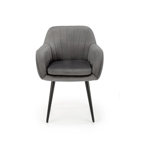 K429 Καρέκλα γκρι 58x53x80 με ύψος καθίσματος 51 cm