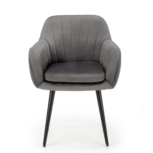 K429 Καρέκλα γκρι 58x53x80 με ύψος καθίσματος 51 cm