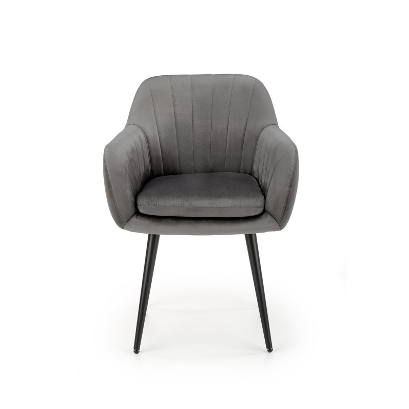 K429 Καρέκλα γκρι 58x53x80 με ύψος καθίσματος 51 cm