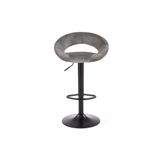 H102 σκαμπό μπαρ γκρι διαστάσεις: 78-100x53x48cm