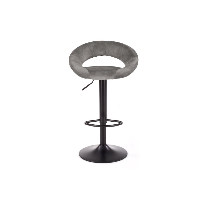 H102 σκαμπό μπαρ γκρι διαστάσεις: 78-100x53x48cm