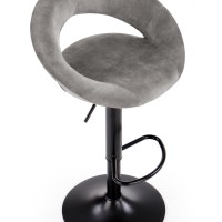 H102 σκαμπό μπαρ γκρι διαστάσεις: 78-100x53x48cm