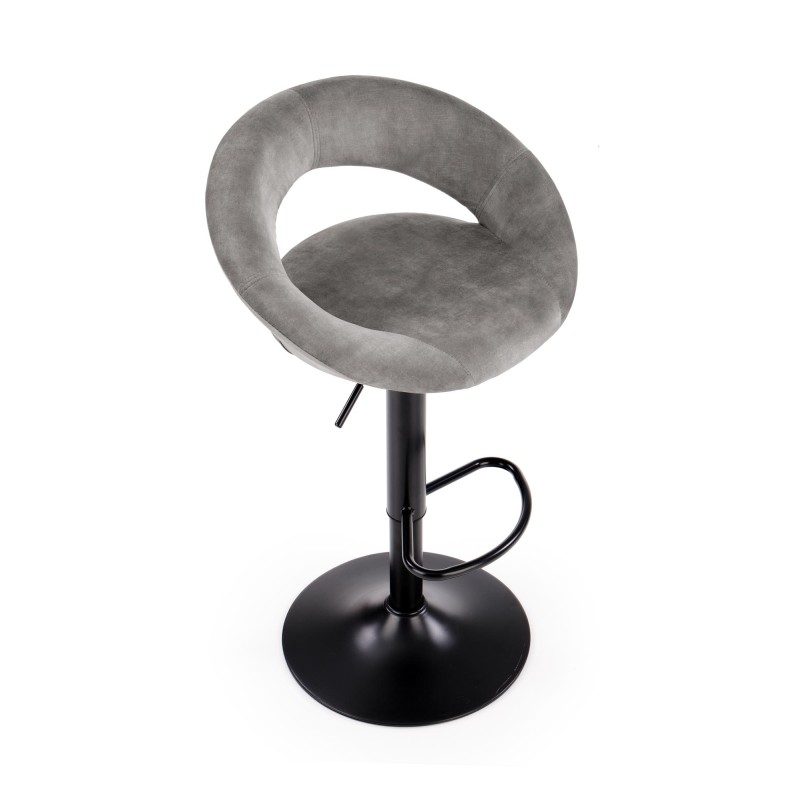 H102 σκαμπό μπαρ γκρι διαστάσεις: 78-100x53x48cm