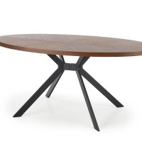 Τραπέζι τραπεζαρίας LOCARNO καρυδιά /μαύρο 170x90x75cm