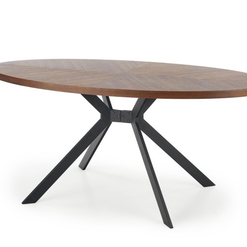 Τραπέζι τραπεζαρίας LOCARNO καρυδιά /μαύρο 170x90x75cm 