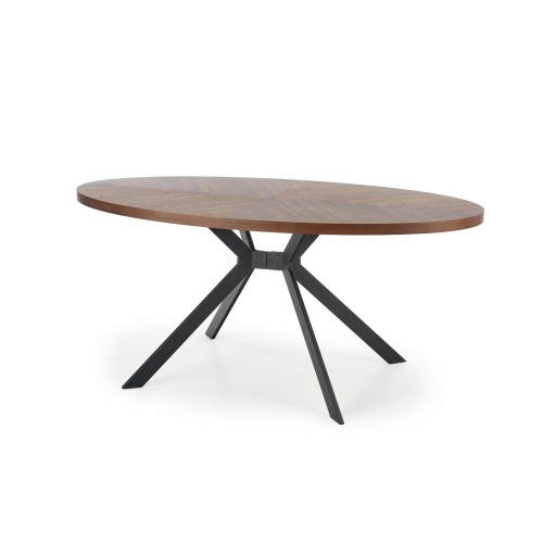 Τραπέζι τραπεζαρίας LOCARNO καρυδιά /μαύρο 170x90x75cm 