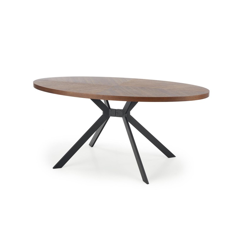 Τραπέζι τραπεζαρίας LOCARNO καρυδιά /μαύρο 170x90x75cm