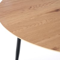 Τραπέζι τραπεζαρίας  JACKSON χρυσή δρυς - μαύρο 160/90/77 cm 2010001184638