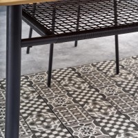Τραπέζι τραπεζαρίας  JACKSON χρυσή δρυς - μαύρο 160/90/77 cm 2010001184638