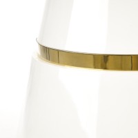 VEGAS Τραπέζι λευκό-χρυσό Φ120/76 cm