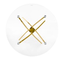 Τραπέζι RAYMOND διάφανο/χρυσό 100x73cm