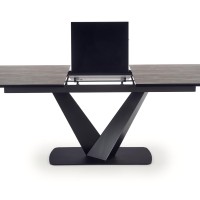 VINSTON Τραπέζι τραπεζαρίας επεκτεινόμενο σκούρο γκρι 180-230x95x76cm