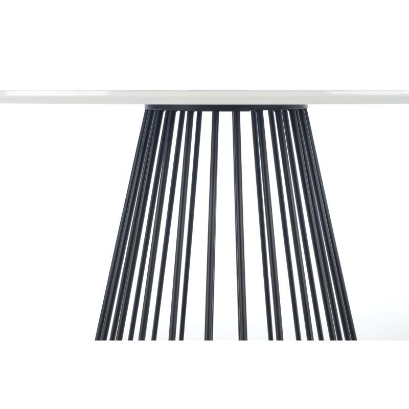 Τραπέζι BRODWAY λευκό μάρμαρο - μαύρο  110x110x75 cm 2010001184867