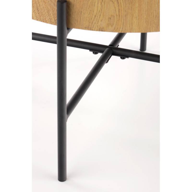 BROOKLYN-S c. τραπέζι βοηθητικό φυσική δρυς / μαύρο 45x45x45cm 2010001184966
