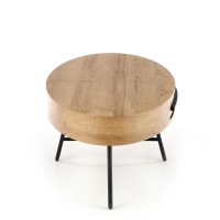 Τραπέζι σαλονιού CAROLINA χρυσή δρυς / μαύρο 120/60/41 cm