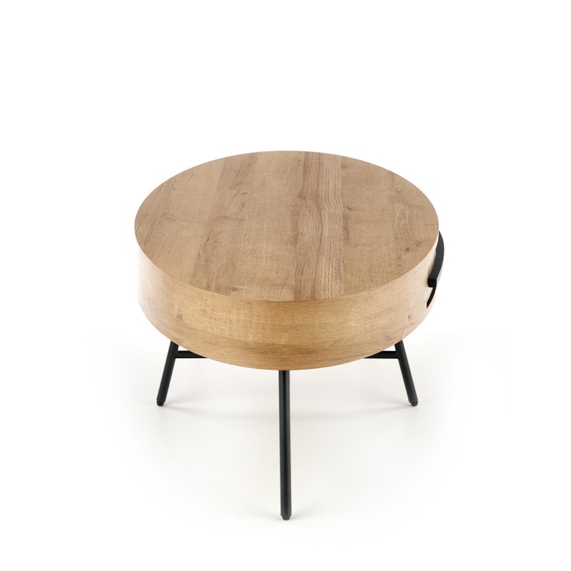 Τραπέζι σαλονιού CAROLINA χρυσή δρυς / μαύρο 120/60/41 cm