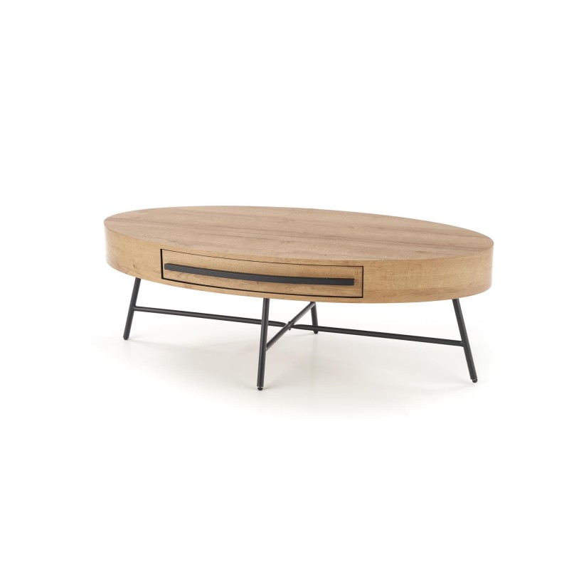Τραπέζι σαλονιού CAROLINA χρυσή δρυς / μαύρο 120/60/41 cm