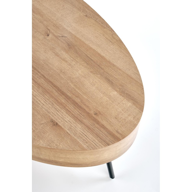 Τραπέζι σαλονιού CAROLINA χρυσή δρυς / μαύρο 120/60/41 cm