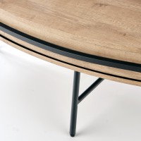 Τραπέζι σαλονιού CAROLINA χρυσή δρυς / μαύρο 120/60/41 cm