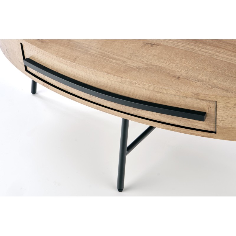 Τραπέζι σαλονιού CAROLINA χρυσή δρυς / μαύρο 120/60/41 cm