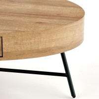 Τραπέζι σαλονιού CAROLINA χρυσή δρυς / μαύρο 120/60/41 cm