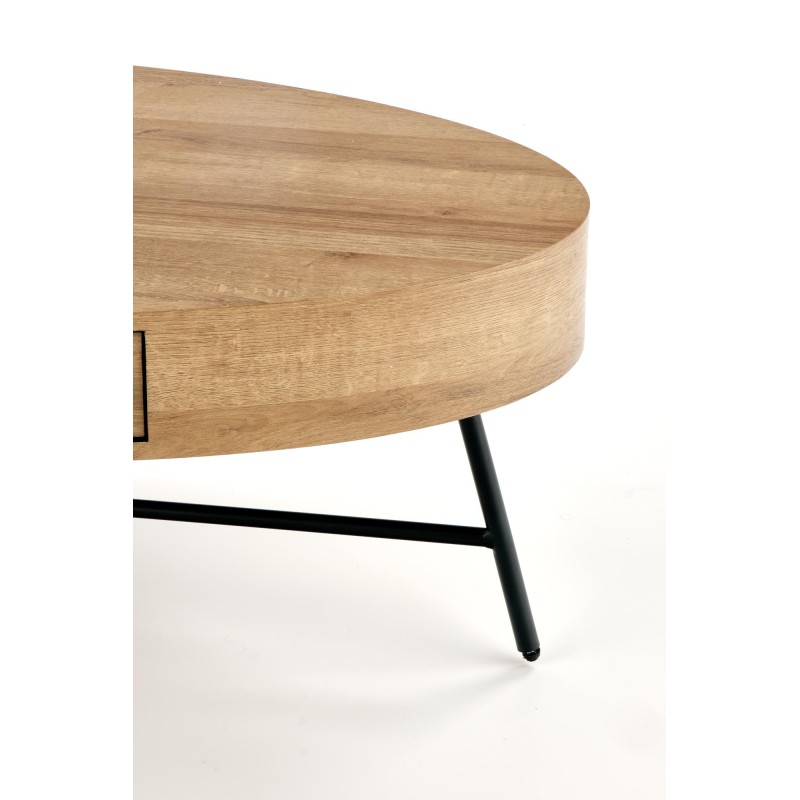 Τραπέζι σαλονιού CAROLINA χρυσή δρυς / μαύρο 120/60/41 cm