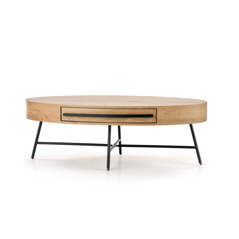 Τραπέζι σαλονιού CAROLINA χρυσή δρυς / μαύρο 120/60/41 cm