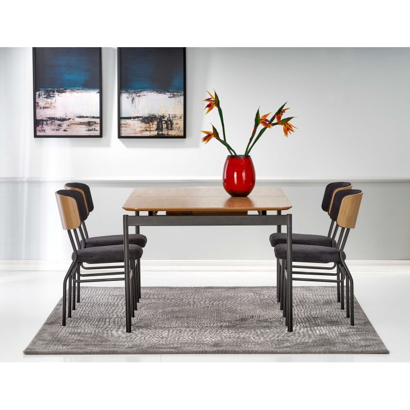 Τραπέζι τραπεζαρίας επεκτεινόμενο SMART-ST σε φυσική απόχρωση 170-250x100x76