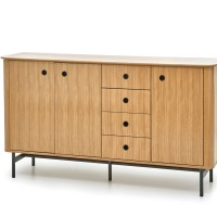 SMART KM-1 μπουφές  φυσική δρυς/μαύρο 167/44/93 cm 2010001187769