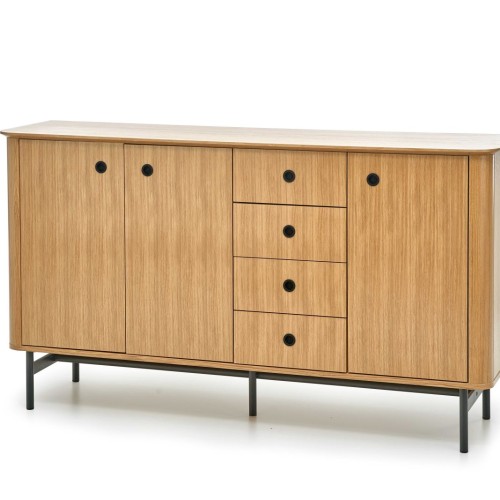 SMART KM-1 μπουφές  φυσική δρυς/μαύρο 167/44/93 cm 2010001187769