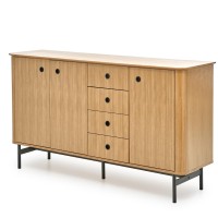SMART KM-1 μπουφές  φυσική δρυς/μαύρο 167/44/93 cm 2010001187769