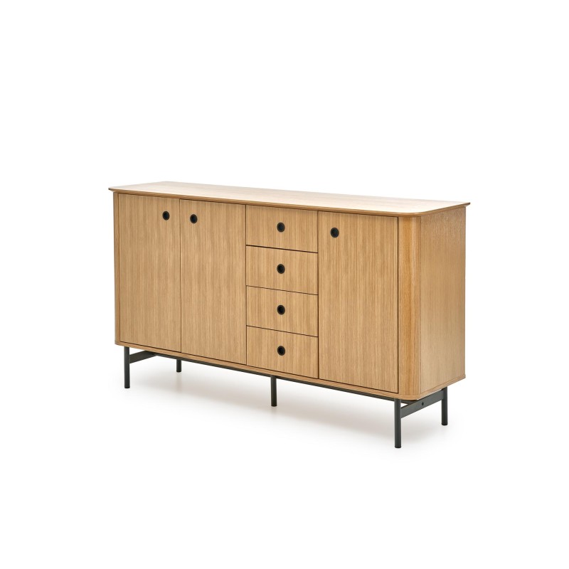 SMART KM-1 μπουφές  φυσική δρυς/μαύρο 167/44/93 cm 2010001187769