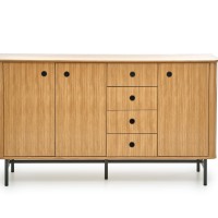 SMART KM-1 μπουφές  φυσική δρυς/μαύρο 167/44/93 cm 2010001187769