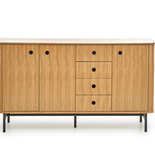 SMART KM-1 μπουφές  φυσική δρυς/μαύρο 167/44/93 cm 2010001187769
