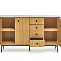 SMART KM-1 μπουφές  φυσική δρυς/μαύρο 167/44/93 cm 2010001187769