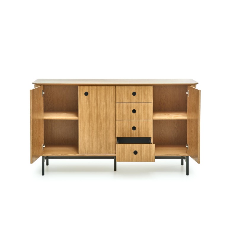 SMART KM-1 μπουφές  φυσική δρυς/μαύρο 167/44/93 cm 2010001187769