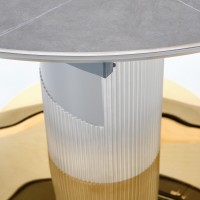 Τραπέζι MUSCAT επεκτεινόμενο γκρι 120-160/120/76 cm 2010001188247
