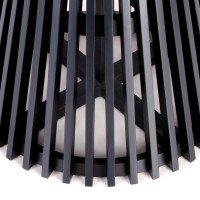 Τραπέζι στρογγυλό MIYAKI φυσική δρυς-μαύρο 120x120x77 cm 2010001188339