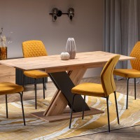 XARELTO τραπέζι votan δρυς/μαύρο 130-175/85/76 cm 2010001188360