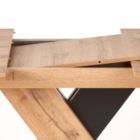 XARELTO τραπέζι votan δρυς/μαύρο 130-175/85/76 cm 2010001188360
