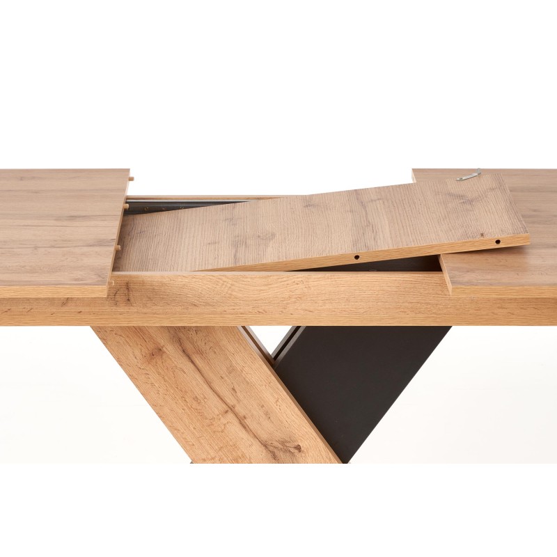 XARELTO τραπέζι votan δρυς/μαύρο 130-175/85/76 cm 2010001188360