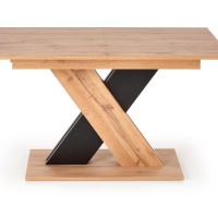 XARELTO τραπέζι votan δρυς/μαύρο 130-175/85/76 cm 2010001188360
