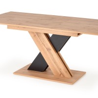 XARELTO τραπέζι votan δρυς/μαύρο 130-175/85/76 cm 2010001188360