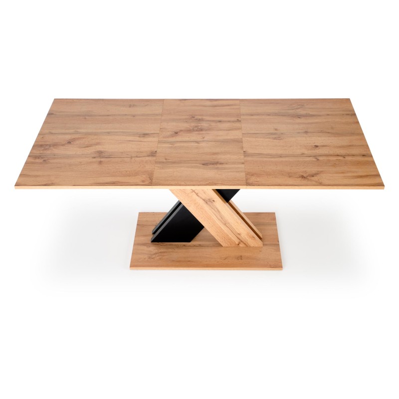 XARELTO τραπέζι votan δρυς/μαύρο 130-175/85/76 cm 2010001188360