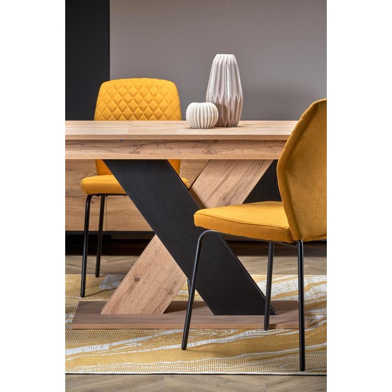 XARELTO τραπέζι votan δρυς/μαύρο 130-175/85/76 cm 2010001188360
