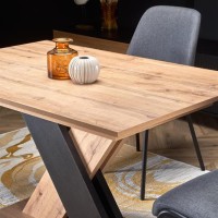 XARELTO τραπέζι votan δρυς/μαύρο 130-175/85/76 cm 2010001188360