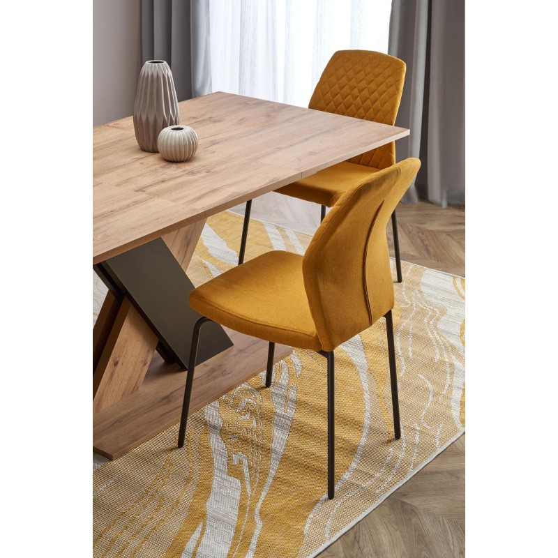 XARELTO τραπέζι votan δρυς/μαύρο 130-175/85/76 cm 2010001188360