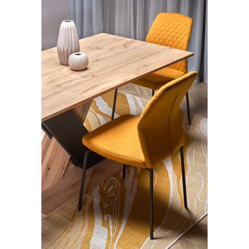 XARELTO τραπέζι votan δρυς/μαύρο 130-175/85/76 cm 2010001188360