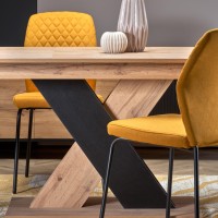 XARELTO τραπέζι votan δρυς/μαύρο 130-175/85/76 cm 2010001188360