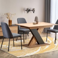XARELTO τραπέζι votan δρυς/μαύρο 130-175/85/76 cm 2010001188360